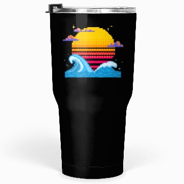 Discover Pixel Sunset Horizon Tumblers 30 Oz