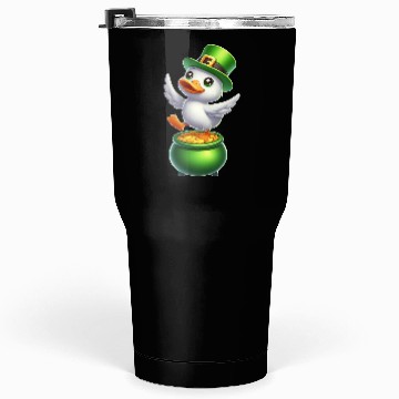 Discover Cute St. Patrick's Day Duck Top Hat Clover Tumblers 30 Oz