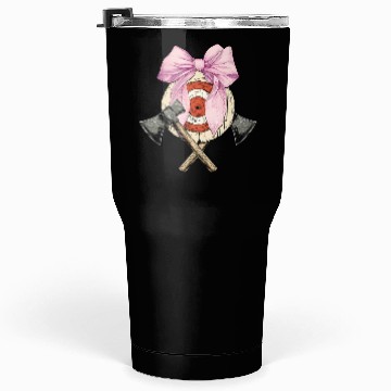 Discover Coquette Bow Axe Throwing Axe Thrower Mothers Day Tumblers 30 Oz