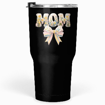 Discover Floral MOM Design with Pastel Bow Tumblers 30 Oz