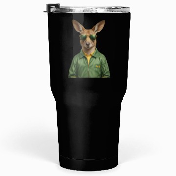 Discover Green and Gold Kangaroo 3 Tumblers 30 Oz