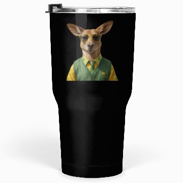 Discover Green and Gold Kangaroo 6 Tumblers 30 Oz