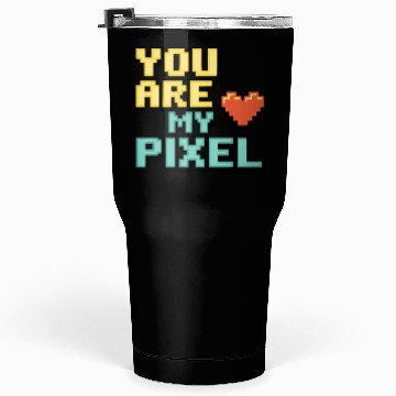 Discover Gamer Valentine's Pixel 8-bit Gaming Couple Tumblers 30 Oz