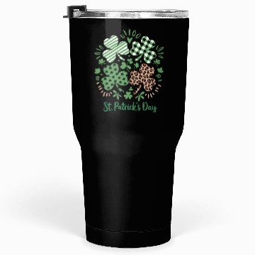 Discover Plaid Leopard Print Shamrock St. Patrick's Day Tumblers 30 Oz