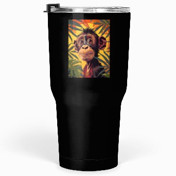 Discover Chimpanzee close-up among branches. Tumblers 30 Oz