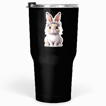 Discover rabbit with flower Tumblers 30 Oz