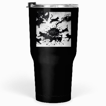 Discover Spilled ink bottle pours black cats Tumblers 30 Oz