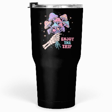 Discover Psychedelic Mushrooms with Skeleton Hand Tumblers 30 Oz