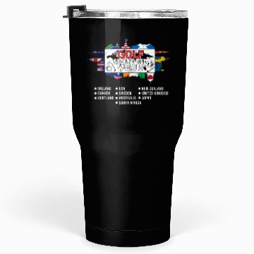 Discover Golf Around The World Golfing Lover Travel Golfer Tumblers 30 Oz