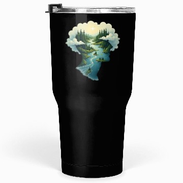 Discover Nature’s Mind – A Green Perspective Tumblers 30 Oz