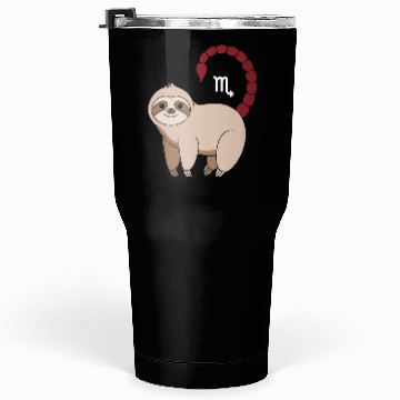 Discover Scorpio Zodiac Sloth with Scorpio Sign Tail Tumblers 30 Oz