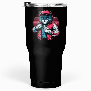 Discover Vintage Street Fighter Cat #Vintage #Streetwear Tumblers 30 Oz