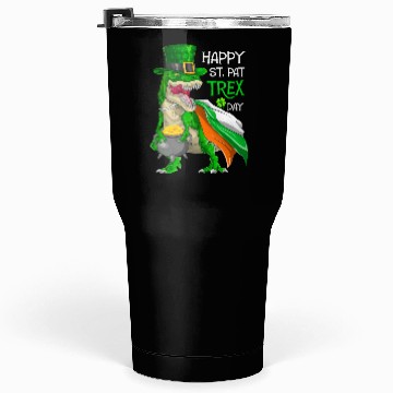 Discover Dinosaur St Patricks Day Happy St Pat Trex T rex Tumblers 30 Oz