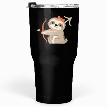Discover Sagittarius Zodiac Sloth Archer Design for Tumblers 30 Oz