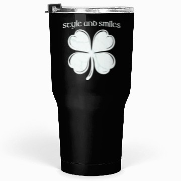 Discover Style and Smiles Large Clover Graphic and Text Tumblers 30 Oz