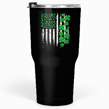 Discover Shamrock St. Patricks Day American Flag Tumblers 30 Oz