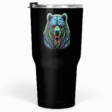Discover 7D2D Inspired Neon Zombie Bear Tumblers 30 Oz