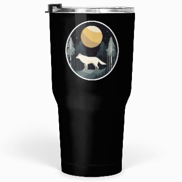 Discover Lone Wolf Under Moonlit Sky Tumblers 30 Oz