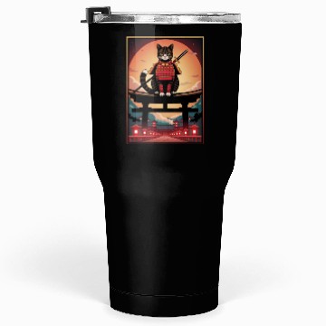 Discover Japanese Cat Samurai Cat Tumblers 30 Oz