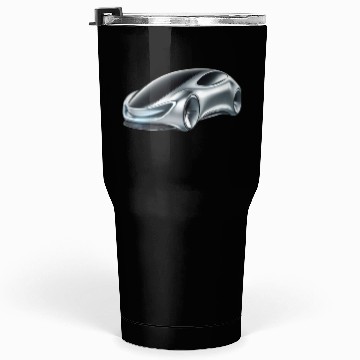 Discover Silver and Black Futuristic Car Tumblers 30 Oz