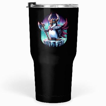 Discover Viking Penguin Warrior Under Northern Lights Tumblers 30 Oz