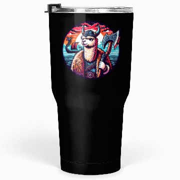 Discover Viking Llama Adventure at Sea Tumblers 30 Oz