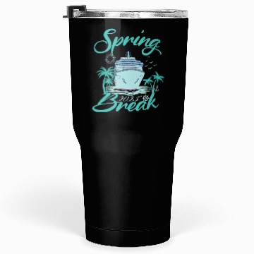 Discover Spring Break 2025 Cruise Ship Retro Design Tumblers 30 Oz