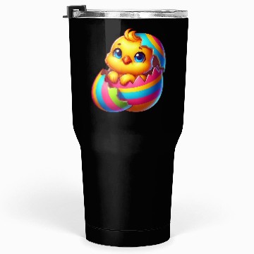 Discover Cute Chick Cartoon Colorful Easter Egg Hatching Tumblers 30 Oz