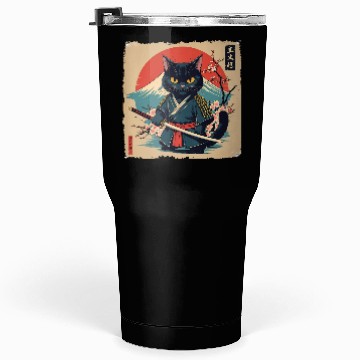 Discover samurai cat Tumblers 30 Oz