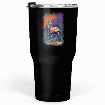 Discover Colorful deer in the forest Tumblers 30 Oz