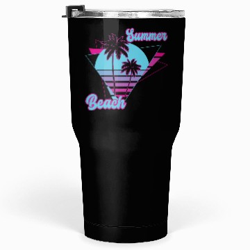 Discover Summer Palm Tree Beach Tumblers 30 Oz