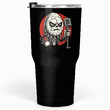 Discover Angry Punk rock music Egg with Mic Tumblers 30 Oz