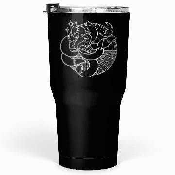 Discover 7 Tailed Fox - White 4 Black - DESIGN Tumblers 30 Oz