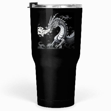 Discover A classic dragon breathing fire Merch Tumblers 30 Oz