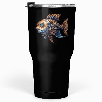 Discover Steampunk Fish Unique Fantasy Ocean Tumblers 30 Oz
