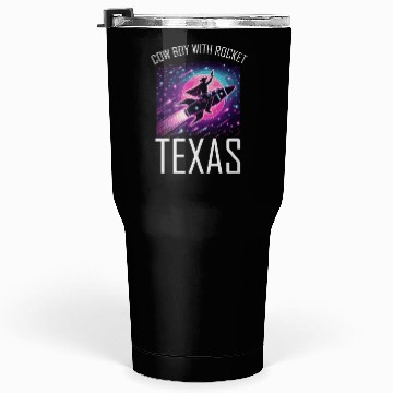 Discover Cowboy with Rocket – Texas Space Adventure Tumblers 30 Oz
