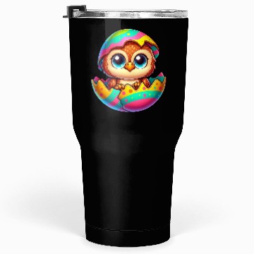 Discover Cute Owl Easter Egg Cartoon Hatching Colorful Tumblers 30 Oz