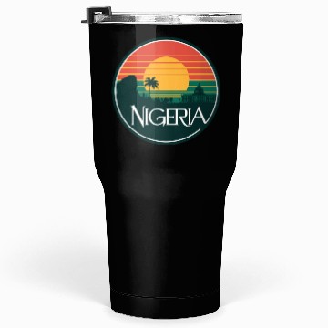 Discover Nigeria Sunset with Iconic Silhouettes and Tumblers 30 Oz
