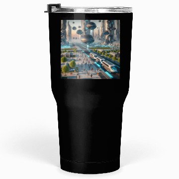 Discover Futuristic Cities & Vehicles Tumblers 30 Oz