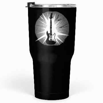 Discover Black & White Electric Guitar Explosion – Rock Tumblers 30 Oz