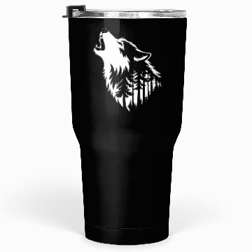 Discover Howling Wolf & Forest Silhouette Tumblers 30 Oz