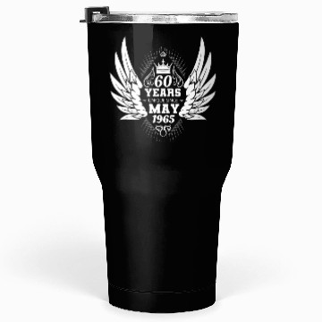 Discover 60th birthday angel wings unique since May 1965 Tumblers 30 Oz