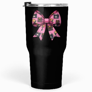 Discover Coquette Bow Ham Radio Pattern Operator Tumblers 30 Oz