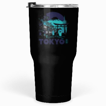Discover Tokyo Skyline with Mount Fuji Tumblers 30 Oz