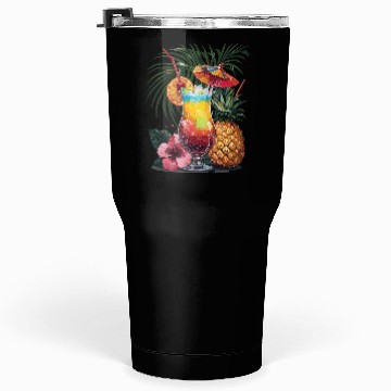 Discover Tropical Vibes with Pineapple and Cocktail Tumblers 30 Oz