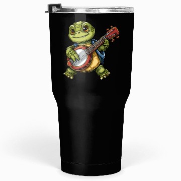 Discover Turtle with a Guitar Tumblers 30 Oz