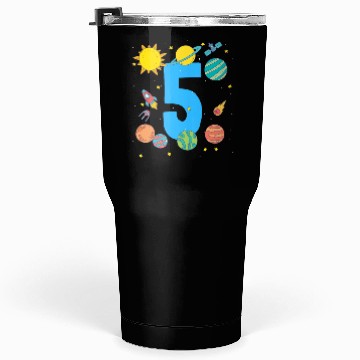 Discover Birthday Space Themed Number Five Adventure Tumblers 30 Oz