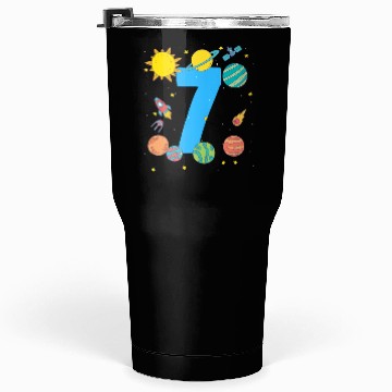 Discover Space Adventure Theme Number Seven Tumblers 30 Oz