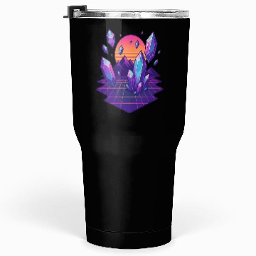 Discover Crystal Skies: A Vaporwave Dreamscape Tumblers 30 Oz