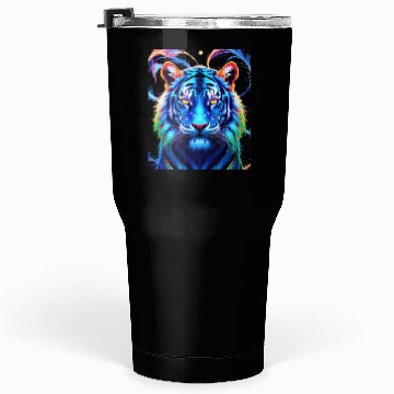 Discover Neon Jungle: Psychedelic Tiger Tumblers 30 Oz